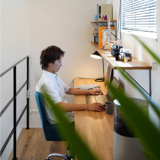 自社で設計したものを自分たちでつくる。だからこそ、自分らしい家が実現します。